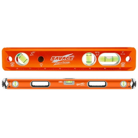 Special Buy: Swanson SAVAGE TLL049M 9-Inch Lighted Magnetic Aluminum Torpedo Level and Swanson SAVAGE SVB360 36-inch Contractor Series Box Beam Level with Gelshock End