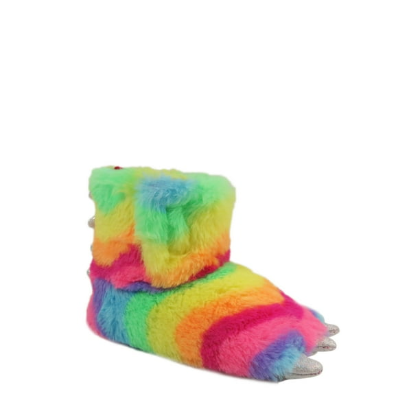 Wonder Nation - Wonder Nation Rainbow Claw Foot Slipper (Toddler Girls ...