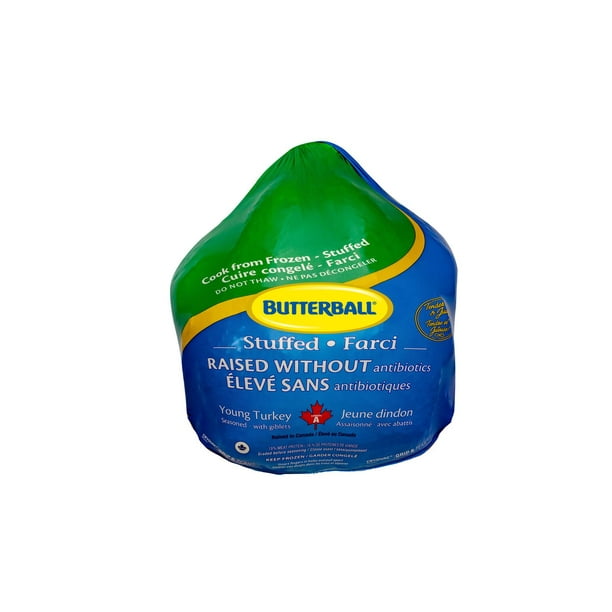 Dindon farcie surgelée Butterball - Élevé sans antibiotique, 5 à 7 kg, 5,00 - 7,00 kg