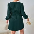 thumbnail image 4 of Yesfashion Women's Plus Size V Neck Wrap Casual Long Sleeve High Waist Party Business Work Midi Dress, 4 of 5