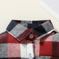 thumbnail image 5 of Younger Tree Newborn Baby Boy Girls Plaid Outfit Flannel Romper Tops Infant Long Sleeve Button Down Plaid Casual Bodysuit Clothes for 6-12 Months, 5 of 8