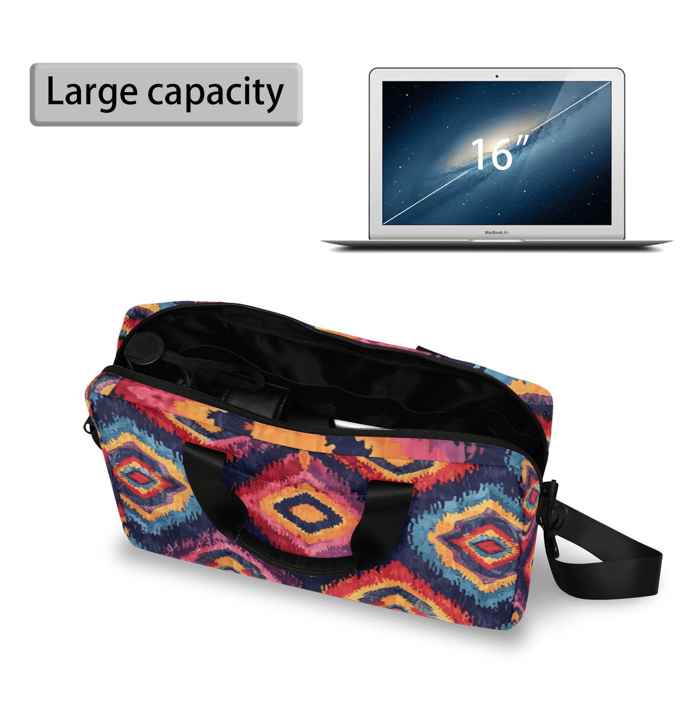 Herdesigns Aztec Southwestern Native Laptop Bag for Women Men, Computer Case Briefcase Messenger Bags, 15-15.6 inch Laptop Sleeve Shoulder Bag