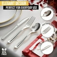 thumbnail image 4 of Exquisite Silver Heavy Duty Plastic Silverware Set, 160 Pcs – 80 Forks, 40 Spoons, 40 Knives, 4 of 7