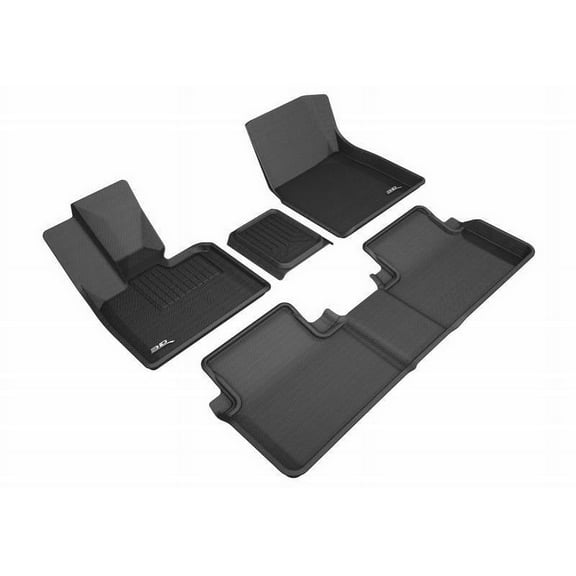 3D MAXpider 2014-2020 Fits BMW I3 3Pcs Design For R1 1st 2nd Row Black Kagu Carbon Fiber Embossed Pattern Floor Mat L1BM09401509
