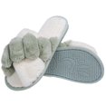 thumbnail image 1 of Coofit Cross Band Slippers Plush: Non-skid Fluffy Slippers Open Toe Slippers for Women, 1 of 10