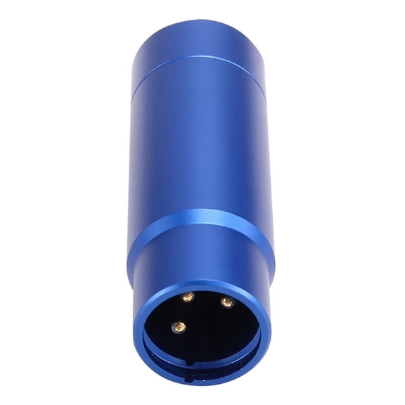 Phantom Power Adapter Microphone System Audio Mixer for Condenser Mic 48V XLR Mic Adapter 3.5mm Blue
