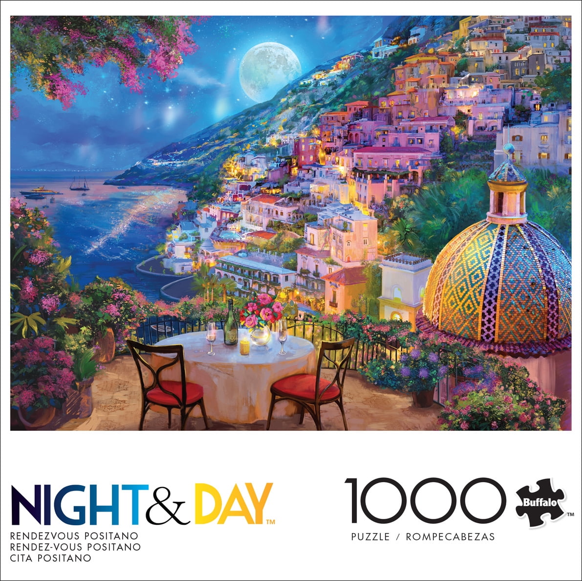 Buffalo Games Rendezvous Positano 1000-Piece 26.75 x 19.75-inch Interlocking Jigsaw Puzzle for Adults Ages 14+