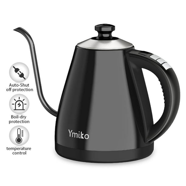 HERCHR Stainless Steel Electric Tea Kettle BPAFree 1.2L 1000W Fast Boiling Heating Cordless