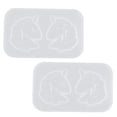 thumbnail image 1 of 2PCS Hand-made Mirror Unicorn Pendant Mold DIY Silicone Mold DIY Decoration Mold for Home Studio Use (White), 1 of 9