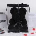 thumbnail image 3 of RECUTMS Artificial Rose Bear Flowers Rose Teddy Bear 10 inch Wedding Party Decoration Box for Valentines Day Gift Mothers Day Anniversary Birthday Present (Black), 3 of 7
