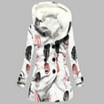 thumbnail image 4 of Spring Saving Savings Clearance 2023!GaThRRgYP Womens Coats and Jackets Clearance under $10,Velvet Double Breasted Hooded Solid Color Mid Length Women's Solid Color Temperament Commuting Jacket, 4 of 4