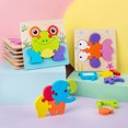 thumbnail image 2 of MeetYTOYS Wooden Puzzles Learning Toys, Animal Shape Jigsaw Puzzles Educational Preschool Gift(Colorful), 2 of 2