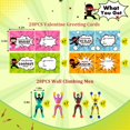 thumbnail image 2 of Set de tarjetas de San Valentín y pegatinas tipo ninja trepador para niños, 2 of 7