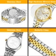 thumbnail image 4 of SKMEI Watch for Men Stainless Steel Waterproof Analog Quartz Mens Watches Business Date Luxury Casual Wrist Watch, 4 of 8