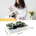 thumbnail image 5 of Panda Portable PU Leather Jewelry Display Organizer Box with Removable Compartment, 5 of 6