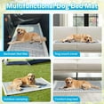 thumbnail image 3 of TOPCHANCES Car Rear Row Seat Cushion Cover Mat, Universal Car Back Seat Protector Pad for Dogs Pets, 24.8*54 inch (Light Gray), 3 of 9