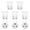 8, variant on 16 Pack, Light Socket Plug Adapter, Convert Light Bulb Socket to Outlet Adapter (White).
