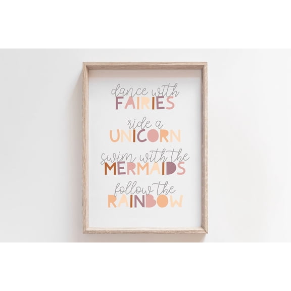 Flying Duck Colorful Bird Flock Wall Art Poster