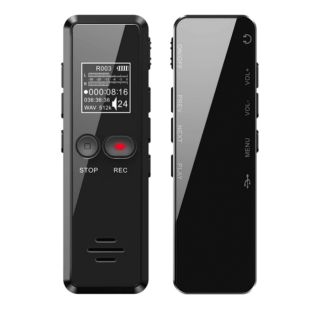 Tschisen Digital Voice Recorder 8GB 1536kbps High Recording Quality Sound Reduction, Pocket Size, One-Touch Recording, Voice Recognition, Dictaphone, ...