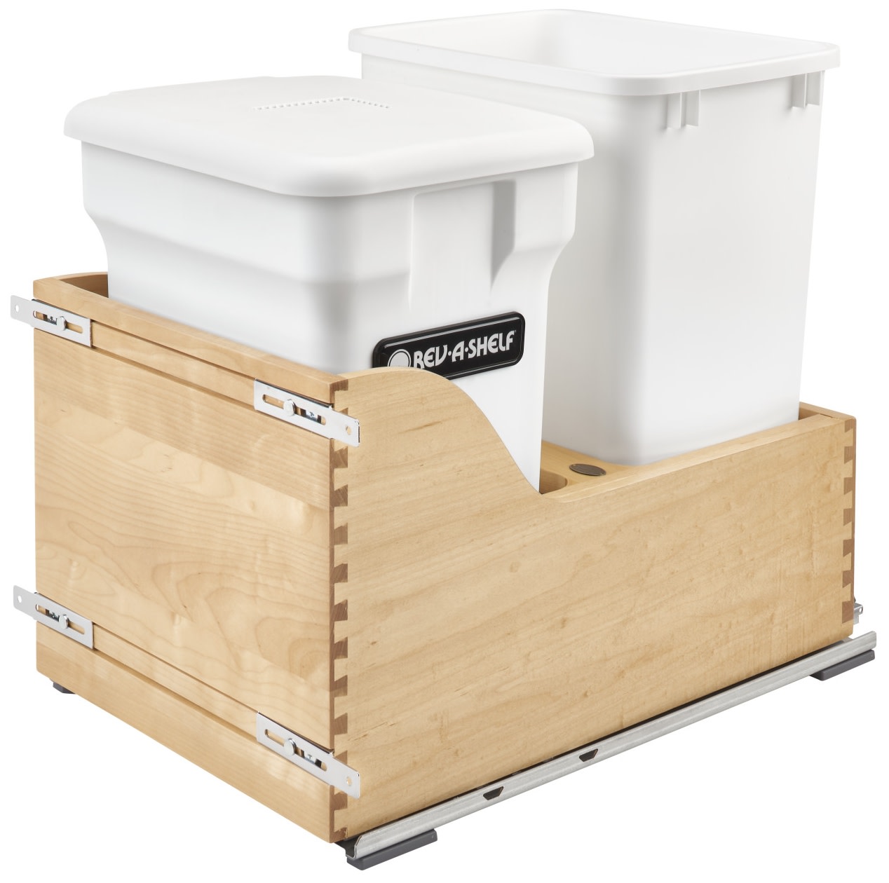 RevAShelf 4Wcsc1835Ck2 4Wcsc Series Bottom Mount Double Bin Trash