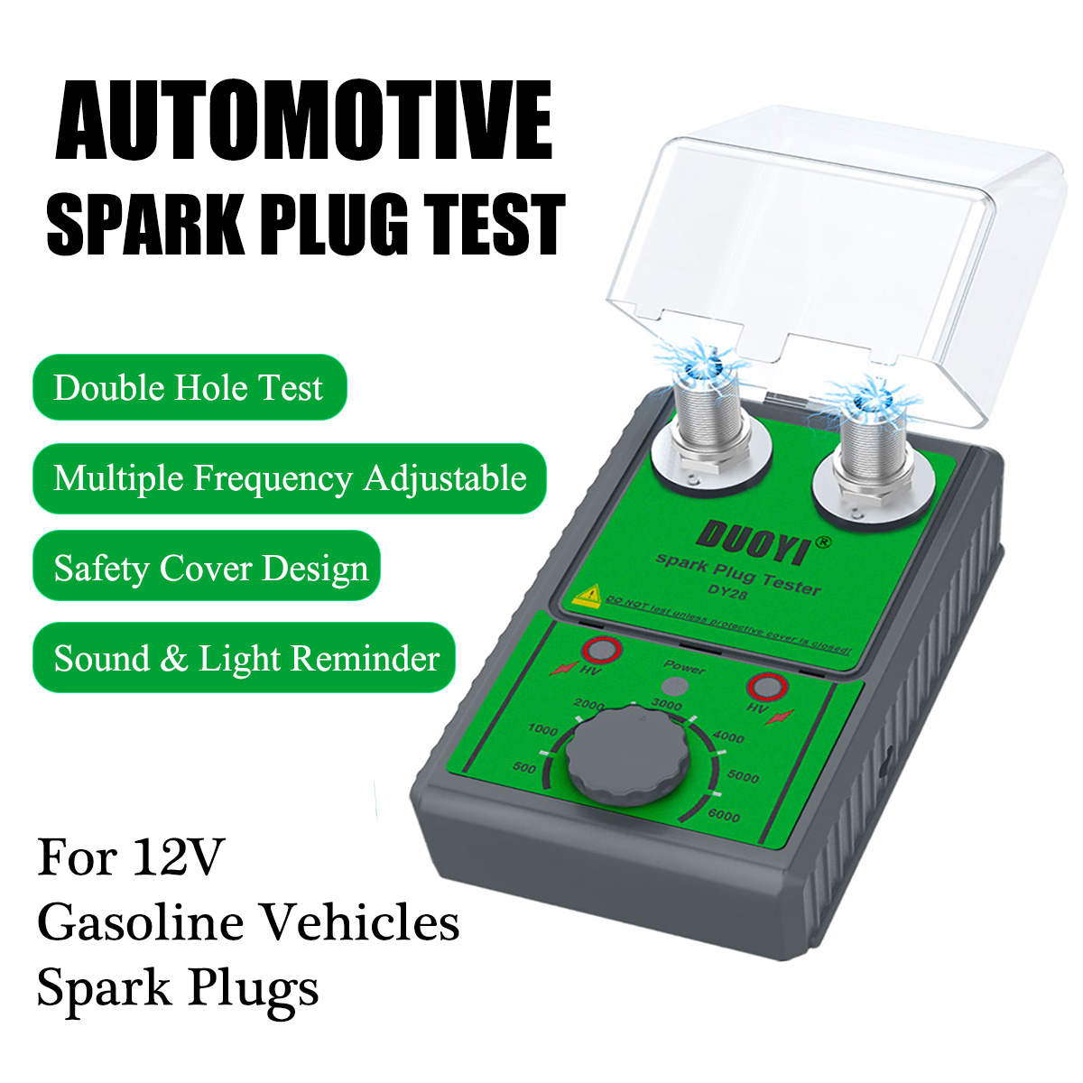 Car Spark Plug Tester Dual Holes Spark Plugs Detector Ignition Plug