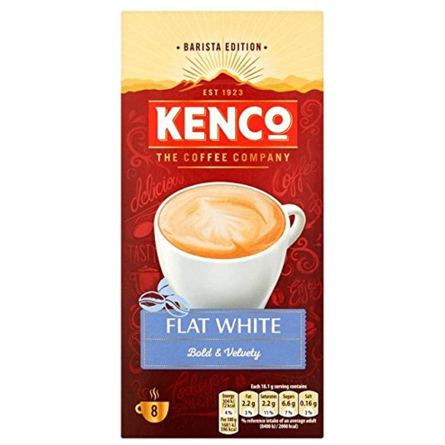 Buy Kenco Flat White Instant Coffee 8 Sachets 144.8G Online at Lowest