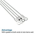 thumbnail image 4 of Unique Bargains 1.5mmx10cm Stainless Steel Lanyard Cable Eyelets Ended Wire Rope 4 Pack, 4 of 5
