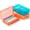 Blue, Coral Red, Peachy, variant on - Clear Pencil Boxes, 2 Pack, Orange/Blue, Snap-Tight Lid, Plastic Pencil Box Organizer, 7.9"x4.5"x2.4"
