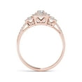 thumbnail image 3 of 1/2 Carat T.W. Diamond 10kt Rose Gold Double Halo Three-Stone Look Engagement Ring, 3 of 5