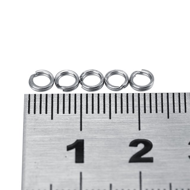 Split Rings, Fishing Tackle Bait Snap Split Ring, Portable Lightweight 50pcs/100pcs 7 Sizes Angling For Fishing