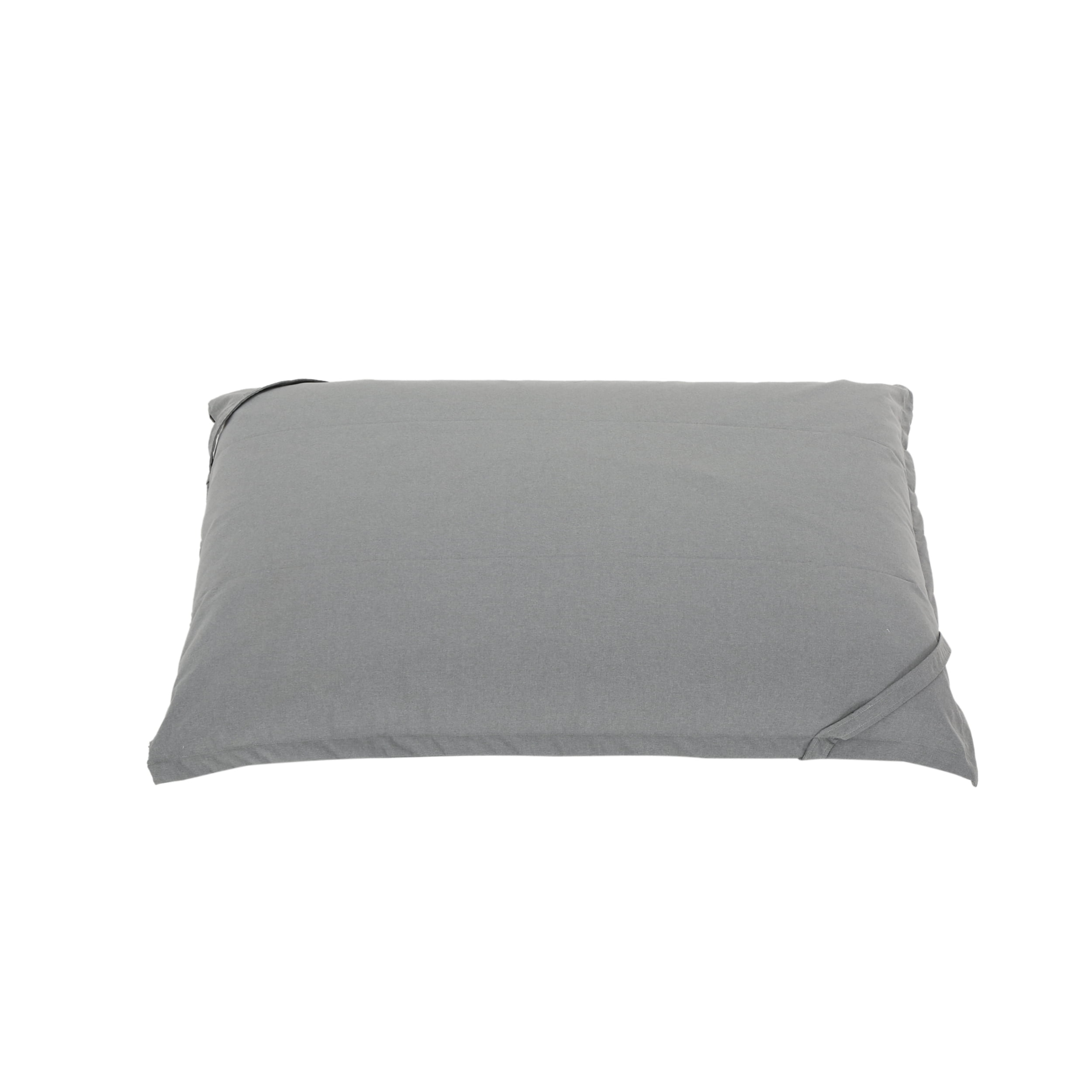 Noble House Jake Fabric Bean Bag Chair, Gray