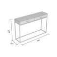 thumbnail image 1 of Safdie & Co. Console Table Grey Wood, 2 Drawers With Black Metal Base, 1 of 4