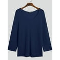 thumbnail image 4 of INCERUN Men's Fashion Simple V-Neck Long Sleeve Thin Knitted Sweater Top, 4 of 5