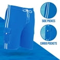 thumbnail image 4 of North 15 Big Boy's Quick Dry Beach Swim Trunks Shorts with Cargo Pokcets-5104B-Ryl-8, 4 of 7