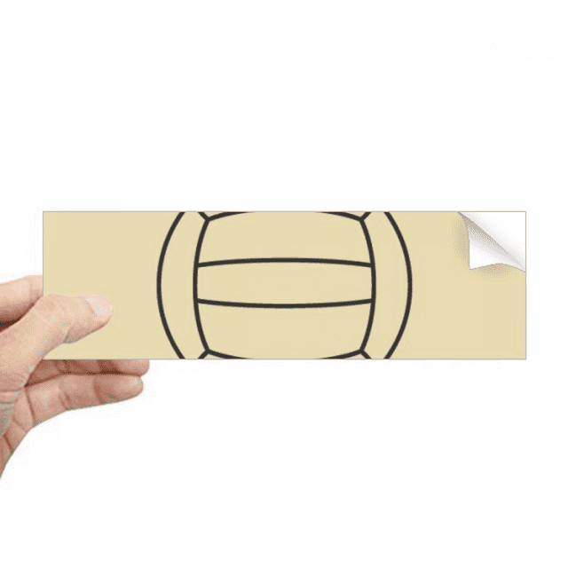 Autocollant Pare-Chocs Rectangulaire Motif Dessin Ligne Sport Volleyball pour Fenêtre