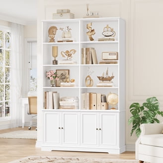 Homfa 12 Cube Double Wide Bookcase, 3 Tier Library Cabinet with