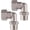 2 Chrome Plated, variant on 1/2" Chrome Brass Tee, Brass Chrome 3-Way Shower Diverter Valve, 1/2" Male x 1/2" Male x 1/2" Female Tee, 1/2" Tee for Shower Arm, Angle Valve, Bidet, and Sprayer Hose Applications