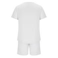 thumbnail image 4 of Fanxing Men's Matching Shorts And T-Shirt Set M Moisture-Wicking Men's Set White 2 PC Outfits, 4 of 7