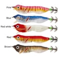 thumbnail image 4 of Pesca Señuelos de pesca con anzuelo de anzuelos de calamar con cebo de camarón de madera luminosa LED de 103mm (rosa) Tmvgtek Para Estrenar, 4 of 7