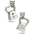 thumbnail image 2 of Women's Stainless Steel Cross Fit Kettlebell Necklace- Philippians 4:13 by Shields of Strength, 2 of 4