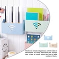 thumbnail image 4 of Wosthever Caja de almacenamiento organizador de enrutador WiFi estante de pared soporte colgante para el hogar estante montado autoadhesivo Almacenamiento y organización del hogar Verde claro, 4 of 6