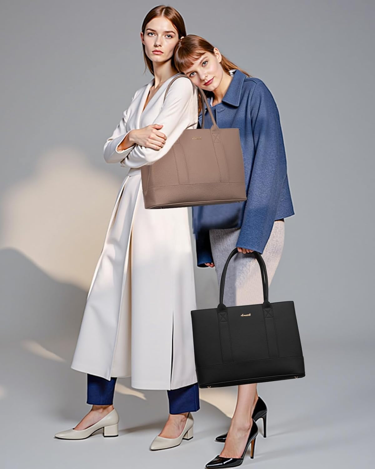 LOVEVOOK Laptop Bag for Women, Computer Work Tote Bag, Business Shoulder Handbag, Office Briefcase for Gift, Travel, Teacher