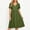 Army Green, variant on Wedding Dresses for Ladies Bride Prom Trendy Casual V-Neck Short Sleeve Loose Knee-Length Midi Dress Army Green XL
