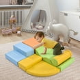 thumbnail image 2 of 6 In 1 Toddler Climbing Toys Indoor, Foam Climbing Blocks for Toddlers, Toddler Playset with Slide Stairs,Colorful, 2 of 7