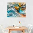 thumbnail image 2 of Acheng Wall Art Light Gray Blue Yellow Cloud Abstract Canvas Frames - Canvas Painting artwork for Walls Art Print Poster for Living Room Decoration picture 3, 2 of 6