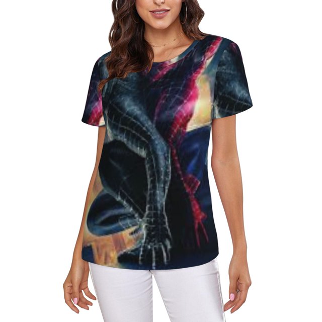 Spider-Man Women's Crew Neck Short Sleeve T-Shirt
