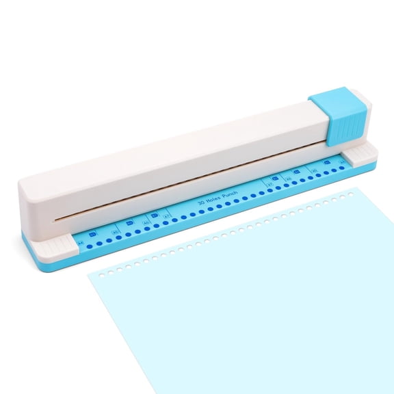 30 Hole Paper Punch for Crafting, Adjustable Binding Machine for A4 A5 A6 A7 B5 B6 B7 Notebooks, 5-Sheet Capacity