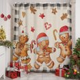 thumbnail image 2 of Shower Curtains for Bathroom-60"x72",Christmas Watercolor Cookie Man Waterproof Bath Curtain Grommet Shower Curtain Set with Hooks,, 2 of 9