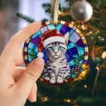thumbnail image 2 of Egyptian Mau Cat Ornaments Ceramic For Christmas, Stained Glass Ornaments Ceramic Christmas 2025, 2 of 7