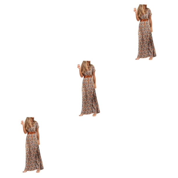 Sonducket Vístase para impresionar con un vestido largo moderno y elegante para mujer Elegante marrón S Type1 NO1